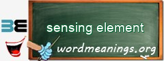 WordMeaning blackboard for sensing element